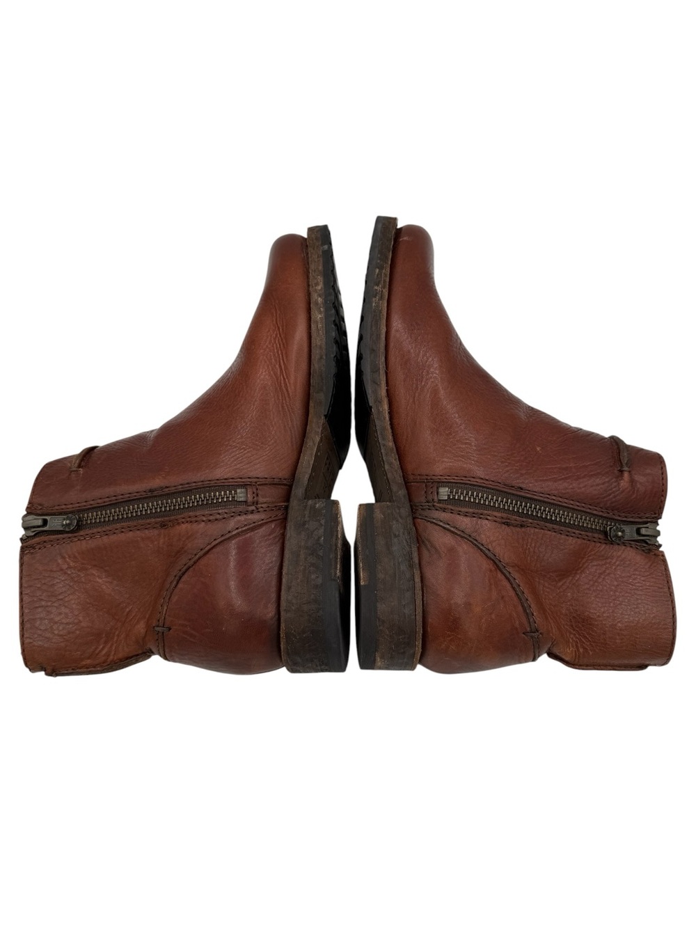 Frye Veronica Seam Leather Short Boots 8 Brown - Picture 14 of 16